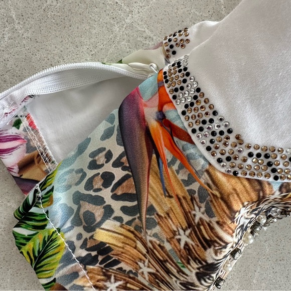 Nice Istambul Cotton and Lycra Pants with Stone Embellishments - Picture 8 of 11